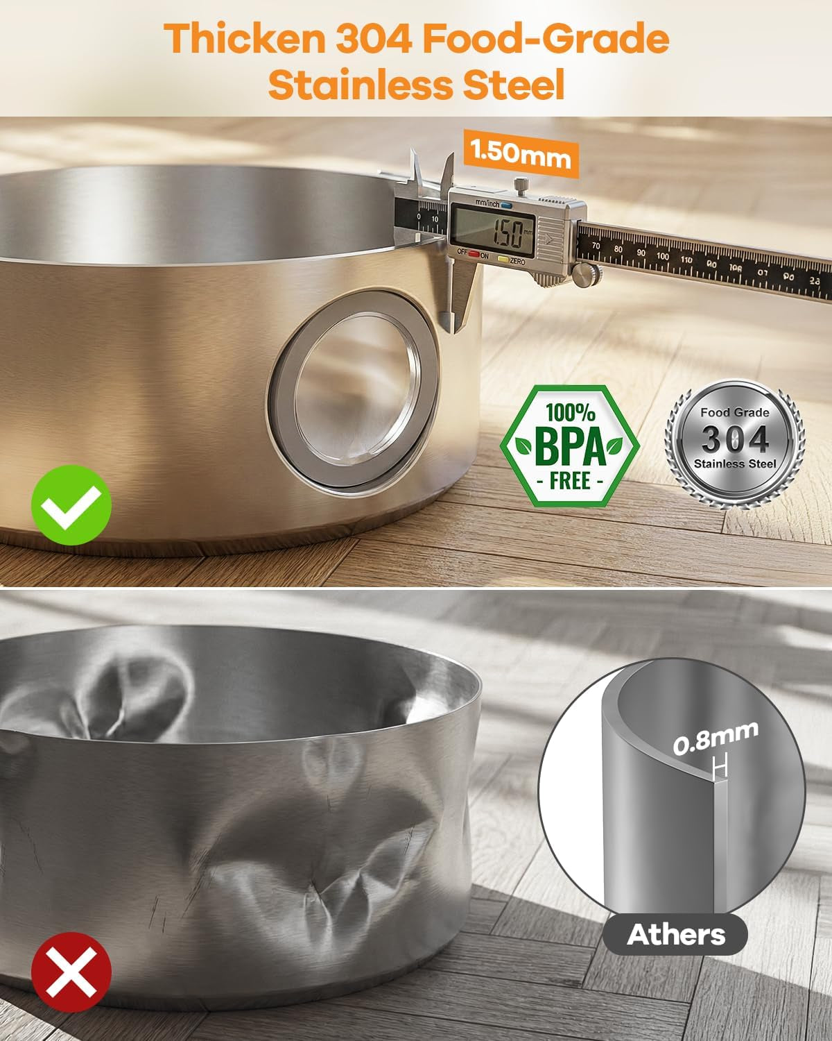 Wireless Stainless Steel Dog Fountain, 3.4 Gallon