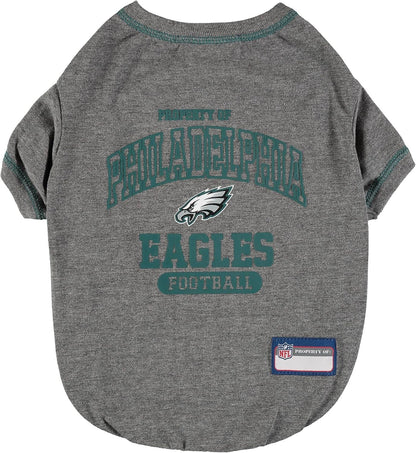 Philadelphia Eagles dog T-shirt, gray