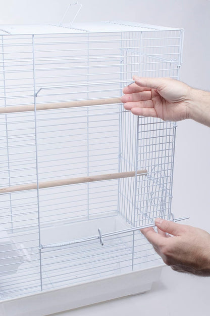 Cockatiel and Small Parrot Cage Starter Kit, White