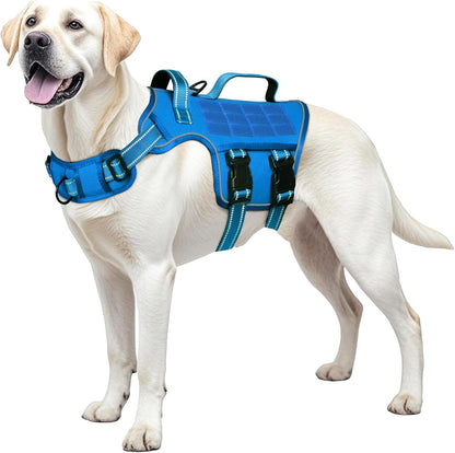 Heavy-Duty MOLLE Tactical Dog Harness, Medium to XL