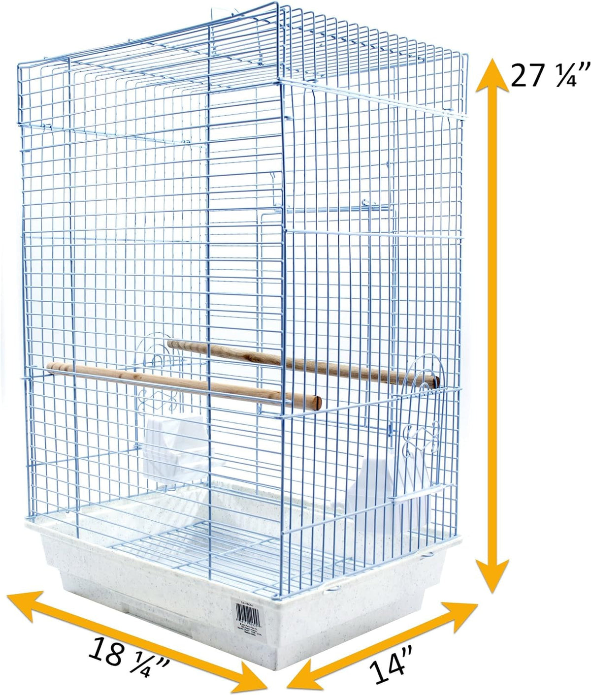 Cockatiel and Small Parrot Cage Starter Kit, White