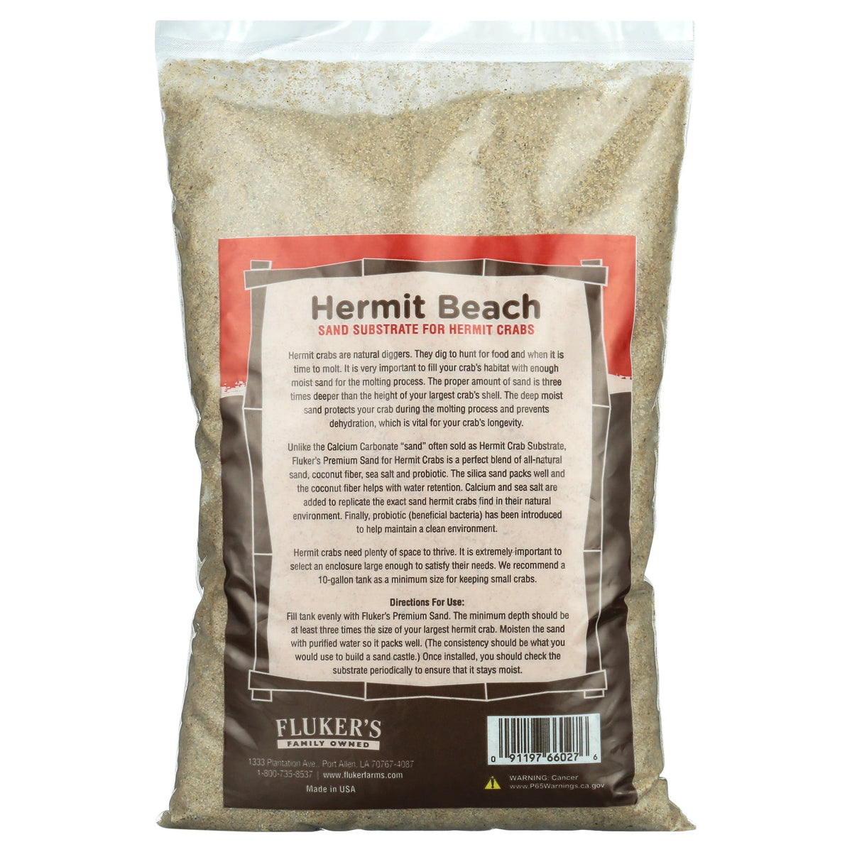 Natural Beach Sand Substrate for Hermit Crabs