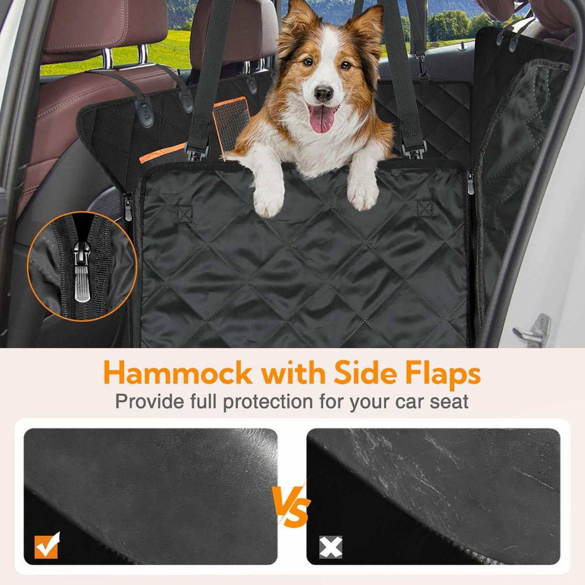 Waterproof Dog Back Seat Cover, 54 x 58 in