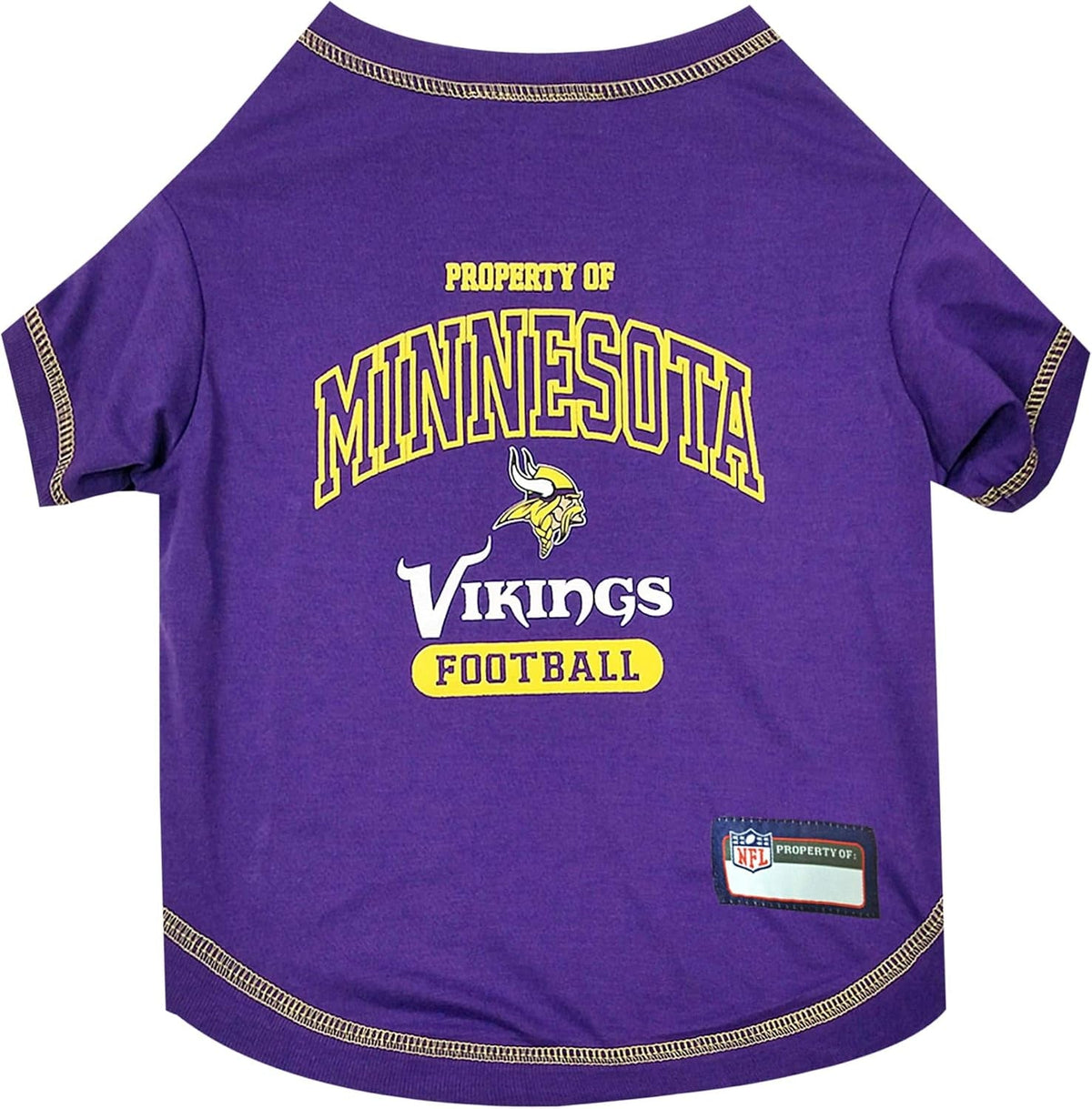 Minnesota Vikings dog T-shirt, purple