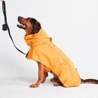 Mustard yellow Breatheshield breathable waterproof dog raincoat - view 4