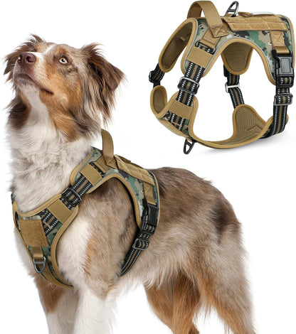 MOLLE Tactical No-Pull Dog Harness, Medium to Large