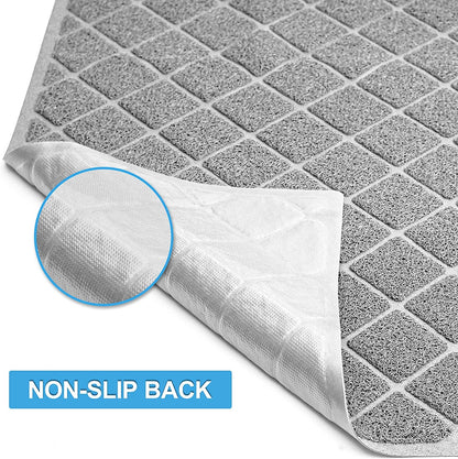 Non-Slip Cat Litter Mat with Waterproof Backing, 35 x 23 in