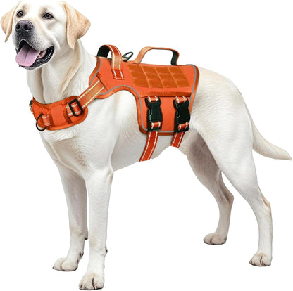 Heavy-Duty MOLLE Tactical Dog Harness, Medium to XL