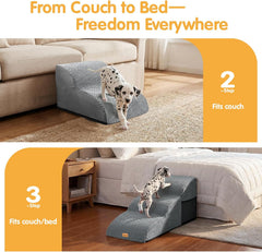 Foam Pet Steps for Small Dogs and Cats - 2 or 3 Tiers