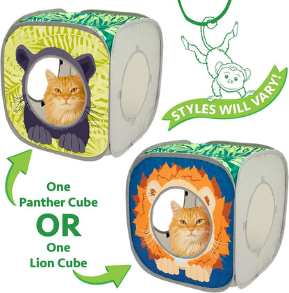 Collapsible Pop-Up Cat Cube House