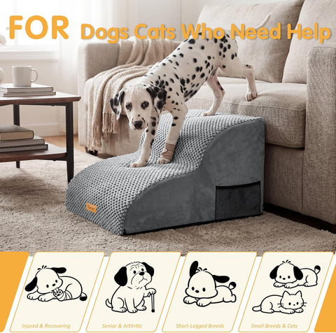 Foam Pet Steps for Small Dogs and Cats - 2 or 3 Tiers