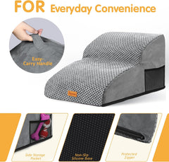 Foam Pet Steps for Small Dogs and Cats - 2 or 3 Tiers
