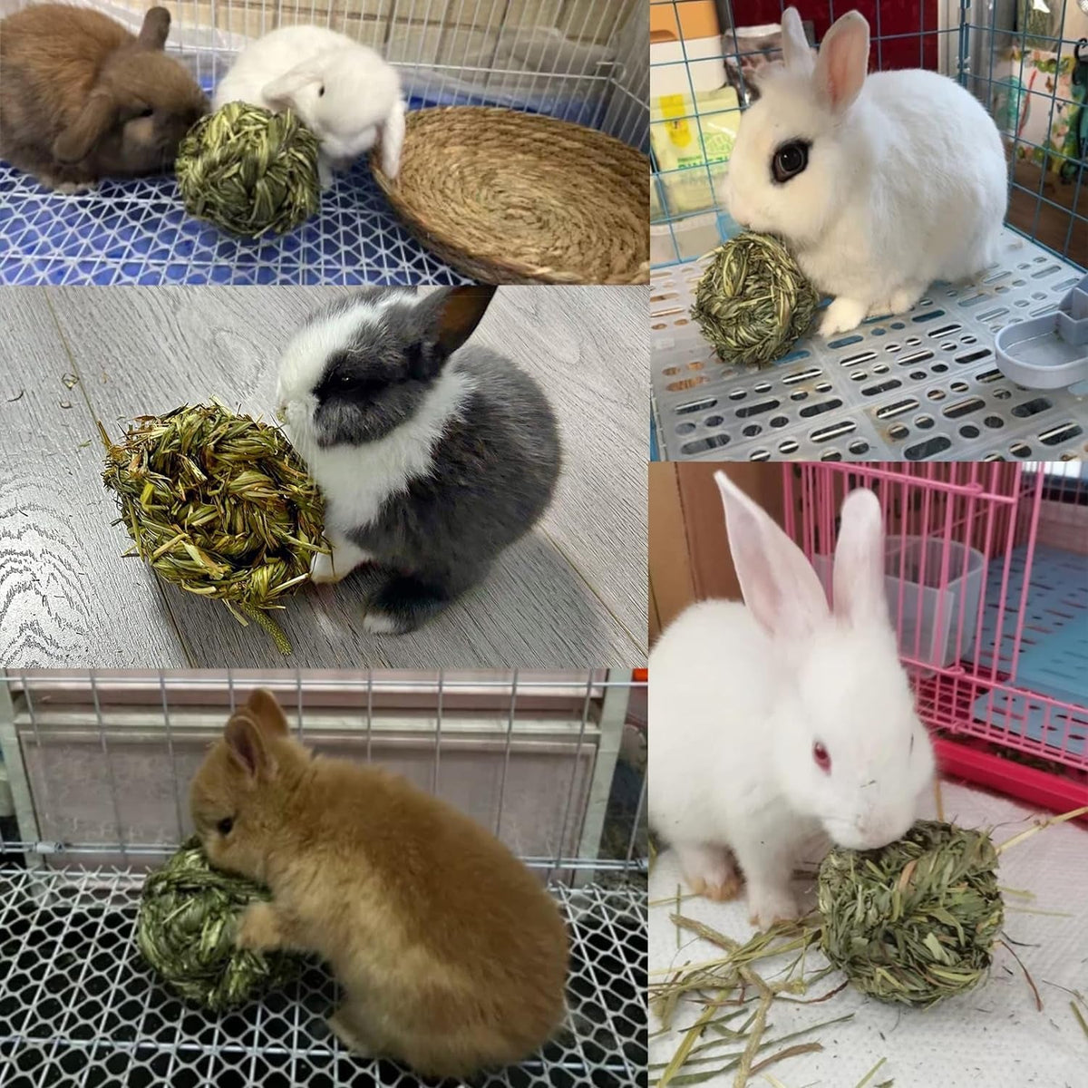 Timothy Grass Chew Balls for Rabbits, Hamsters & Guinea Pigs