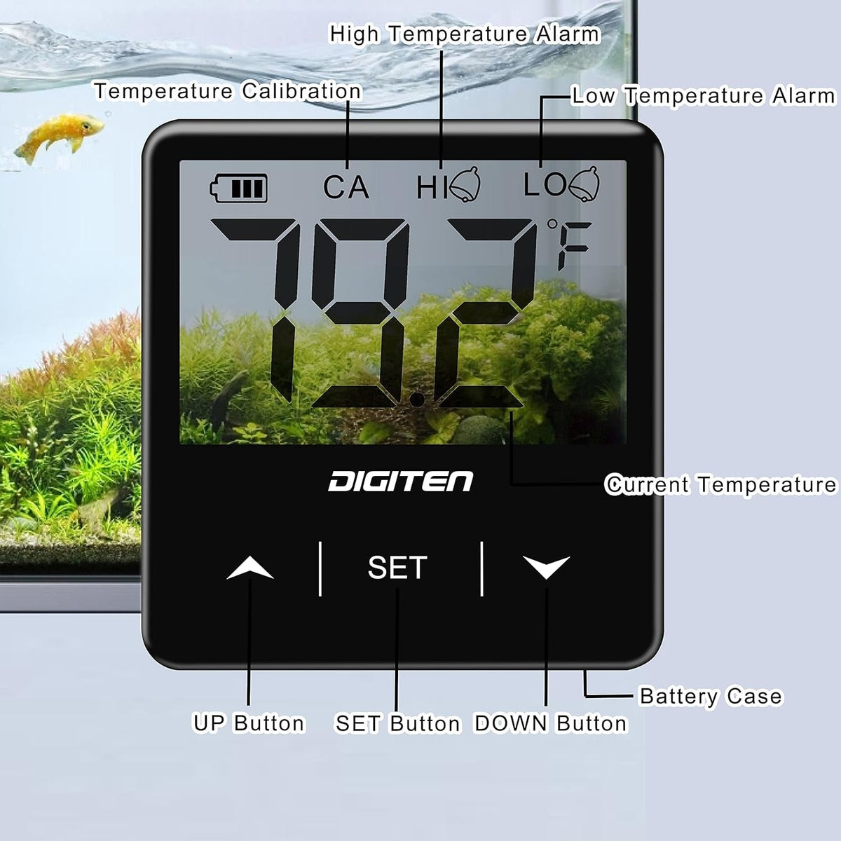 Cordless Digital Aquarium Thermometer