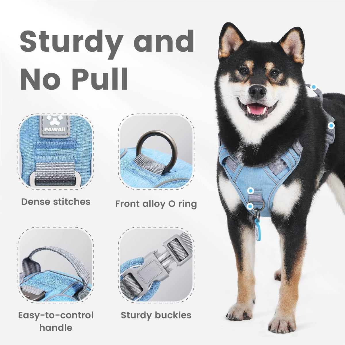 No-Pull Dog Harness with ID Tag for Small Dogs