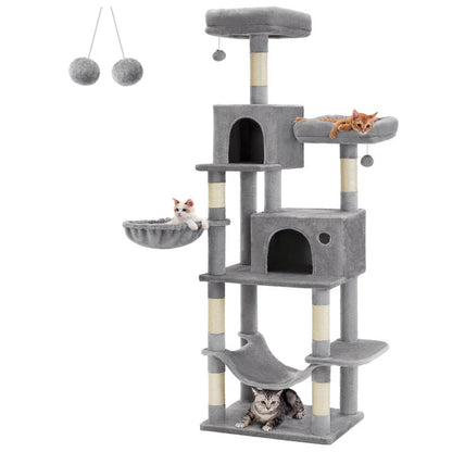 78 in Multi-Level Cat Tree with Condos and Scratching Posts