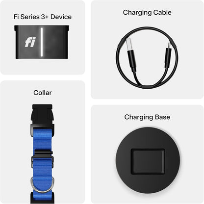 Fi Series 3+ Smart GPS Dog Tracker Collar Health Monitor Waterproof LED