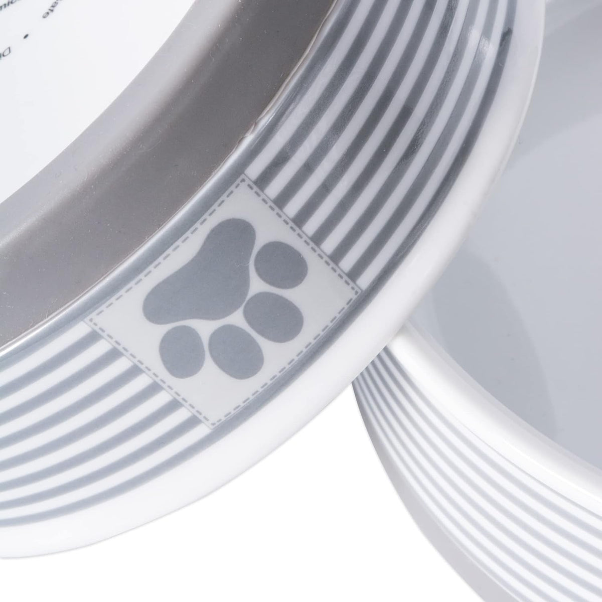 Ceramic Pet Bowl Set, Medium, 2 Piece, Gray