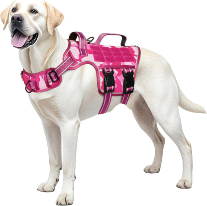 Heavy-Duty MOLLE Tactical Dog Harness, Medium to XL