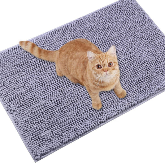 Microfiber Cat Litter Rug with Waterproof Backing