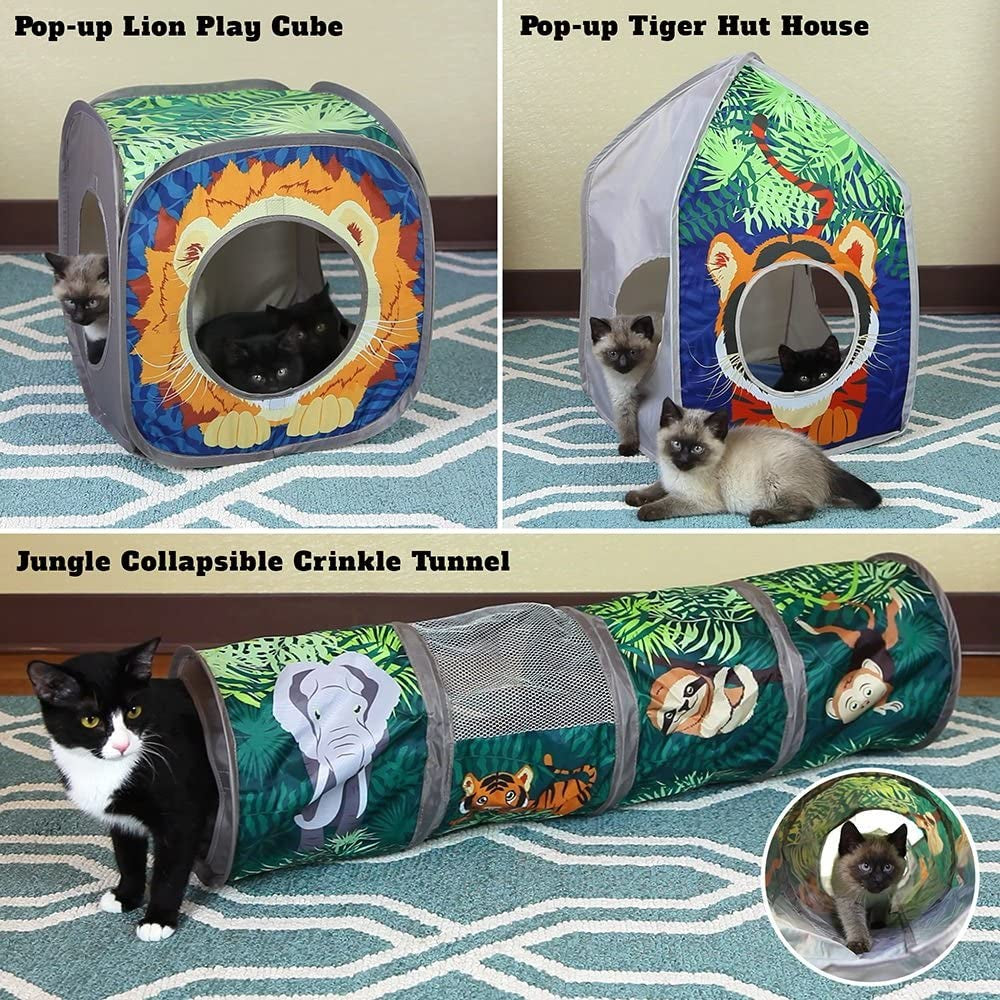 Jungle Cat Cube Combo with House and Tunnel