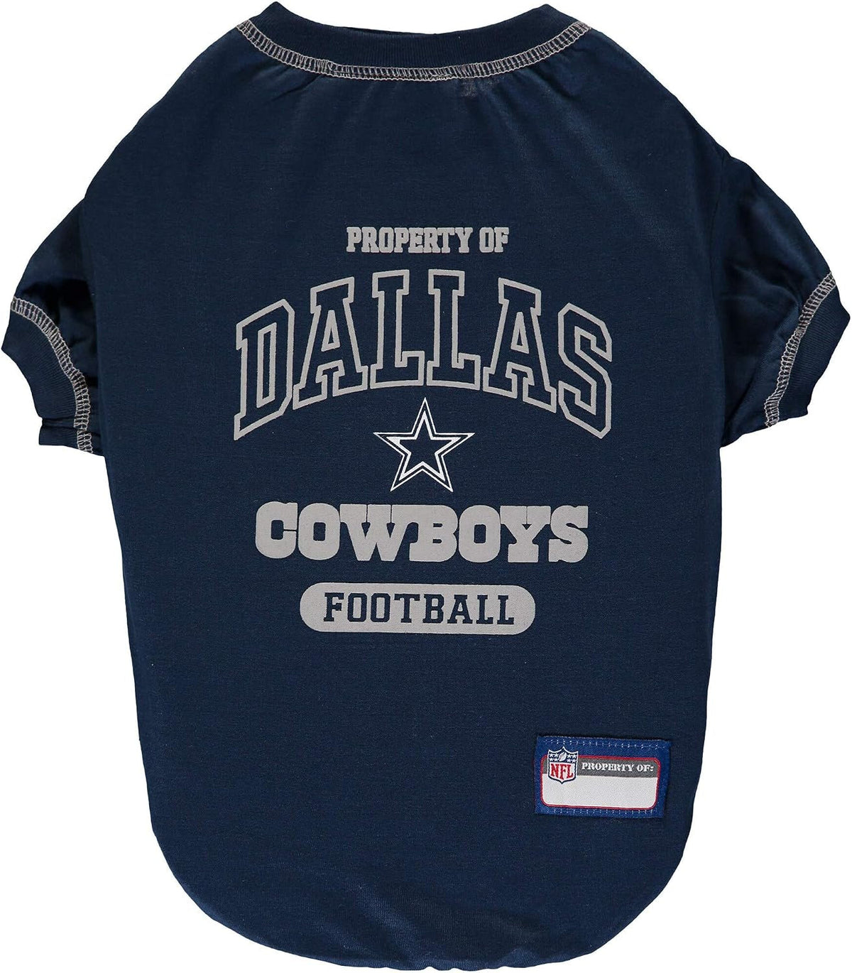 Dallas Cowboys dog T-shirt, front