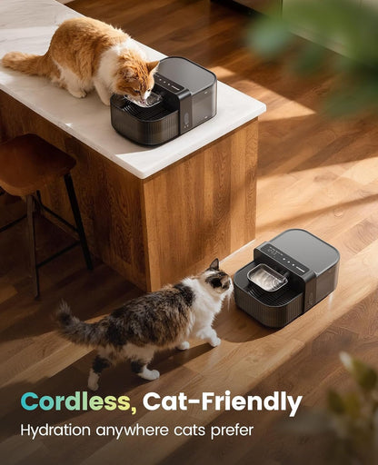 Filterless Wireless Cat Water Fountain, 3.5 L Steel