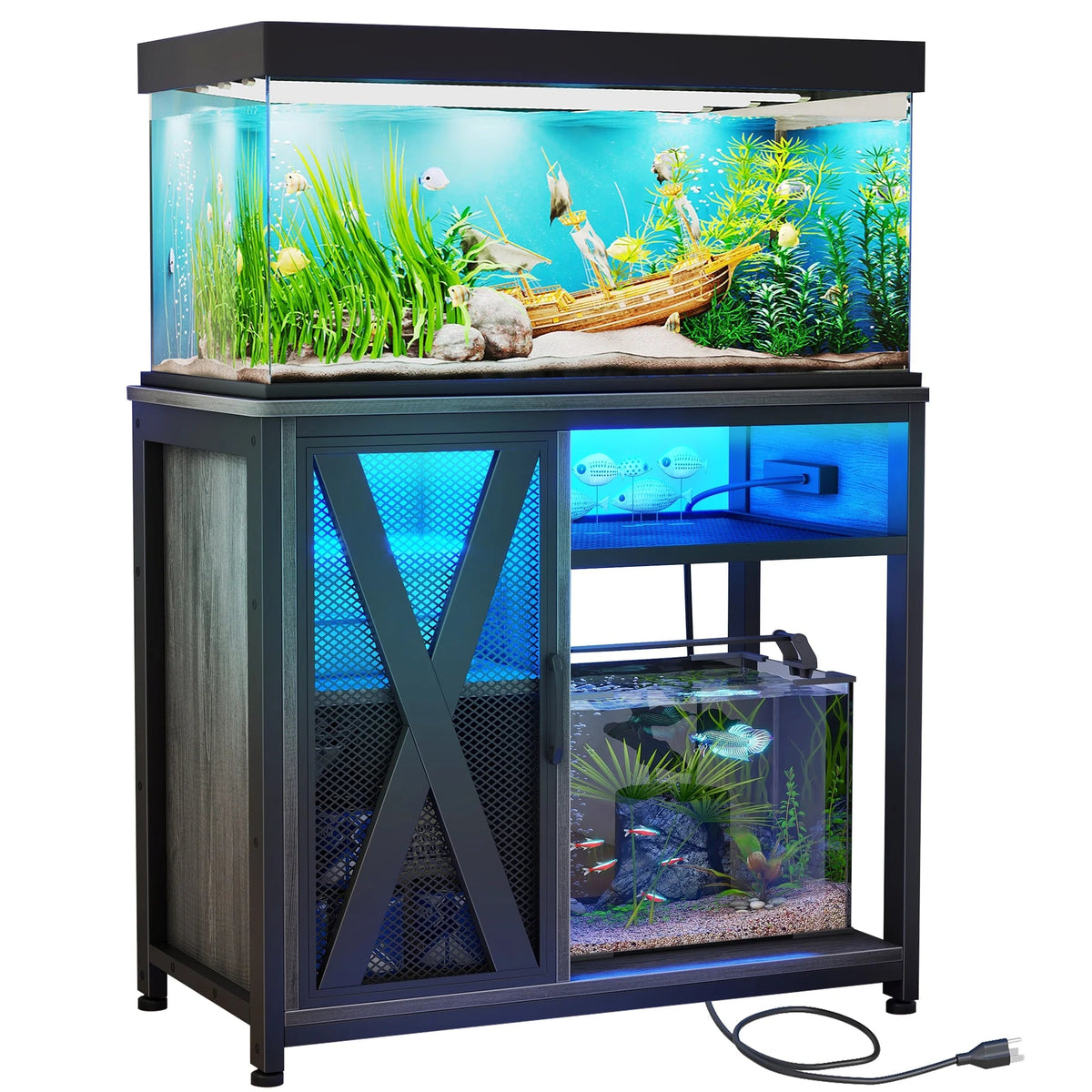 Aquarium Stand with Power Outlets, 40-50 Gallon