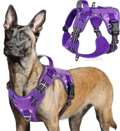 MOLLE Tactical No-Pull Dog Harness, Medium to Large