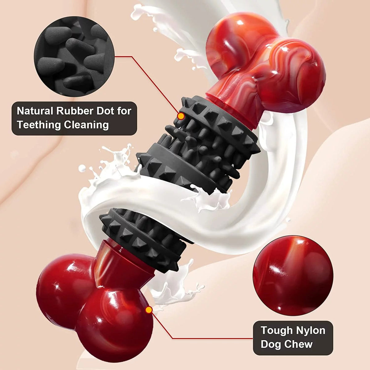 Indestructible Bone Chew Toy for Aggressive Chewers