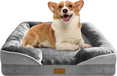 Orthopedic Bolster Dog Bed with Waterproof Liner