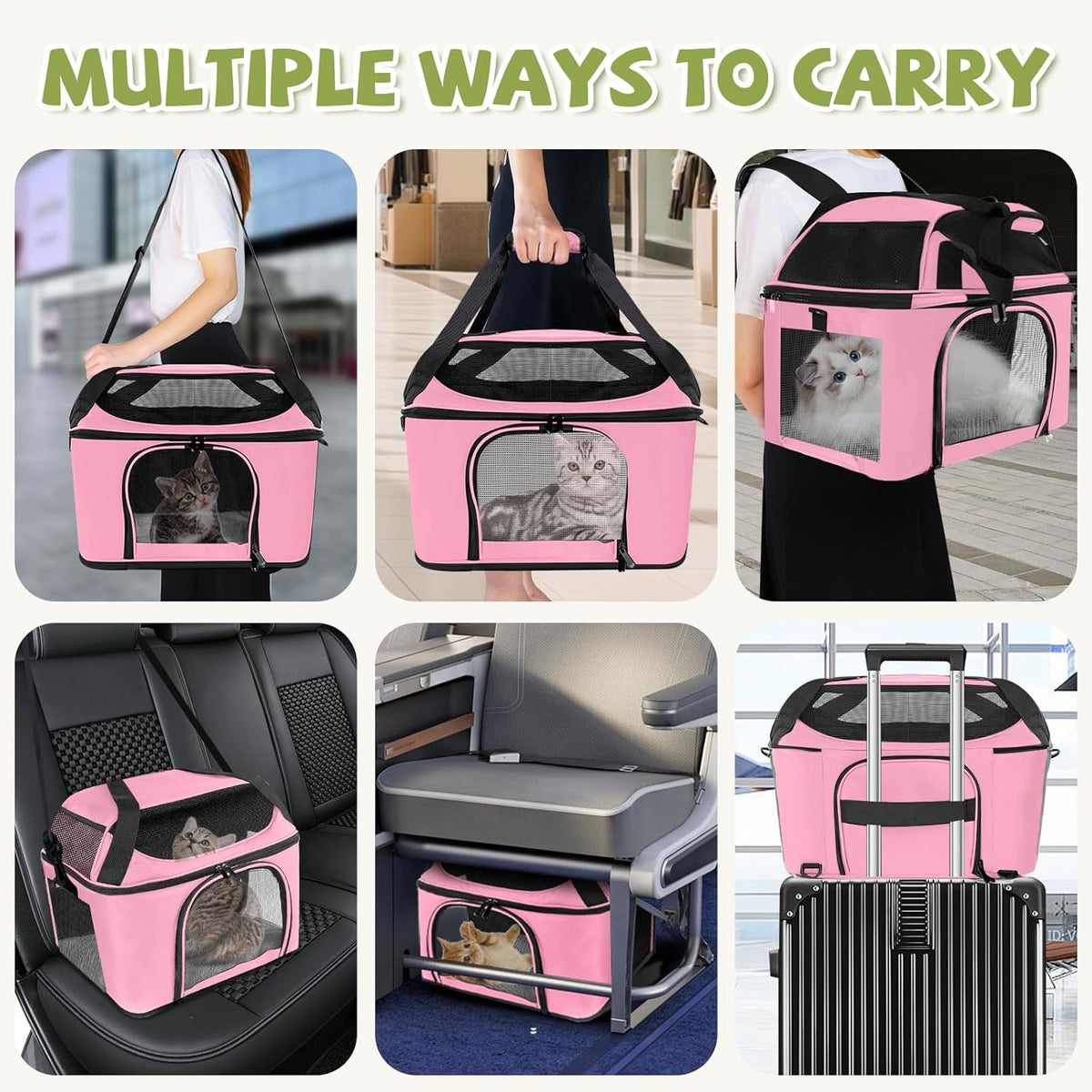 Airline-Approved Cat Carrier Backpack, Up to 20 lbs