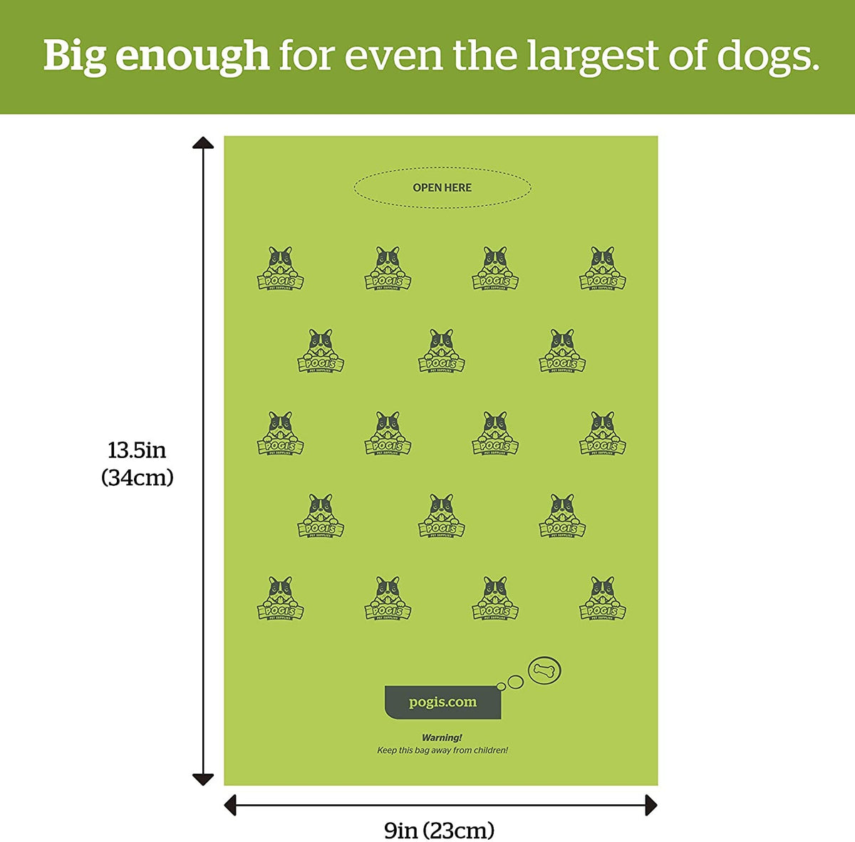 Extra Large Dog Poop Bags, 10 Rolls, 150 Bags