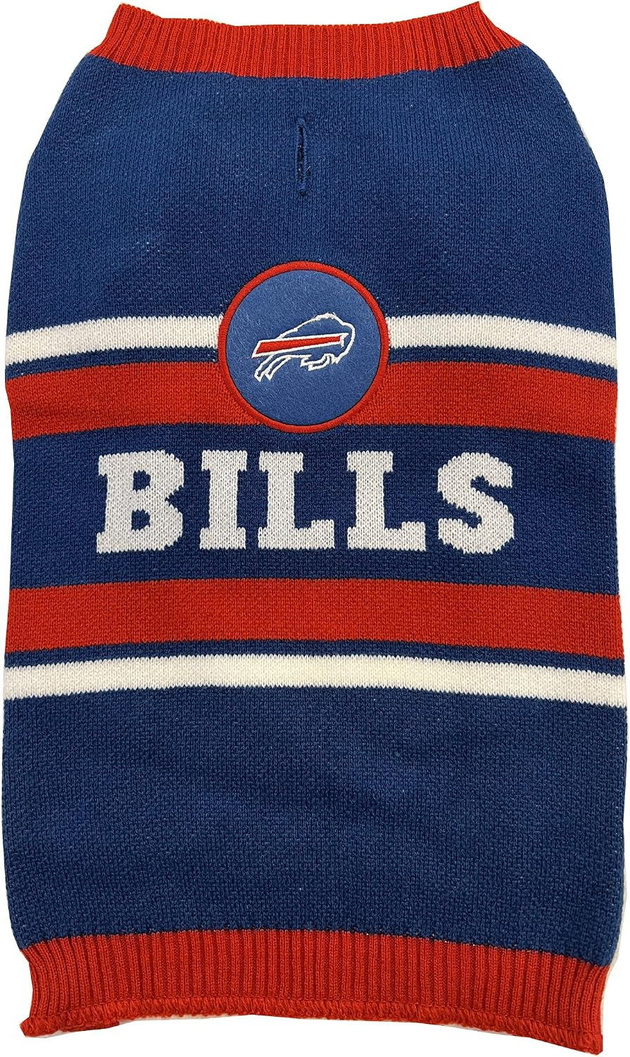 Buffalo Bills knit dog sweater