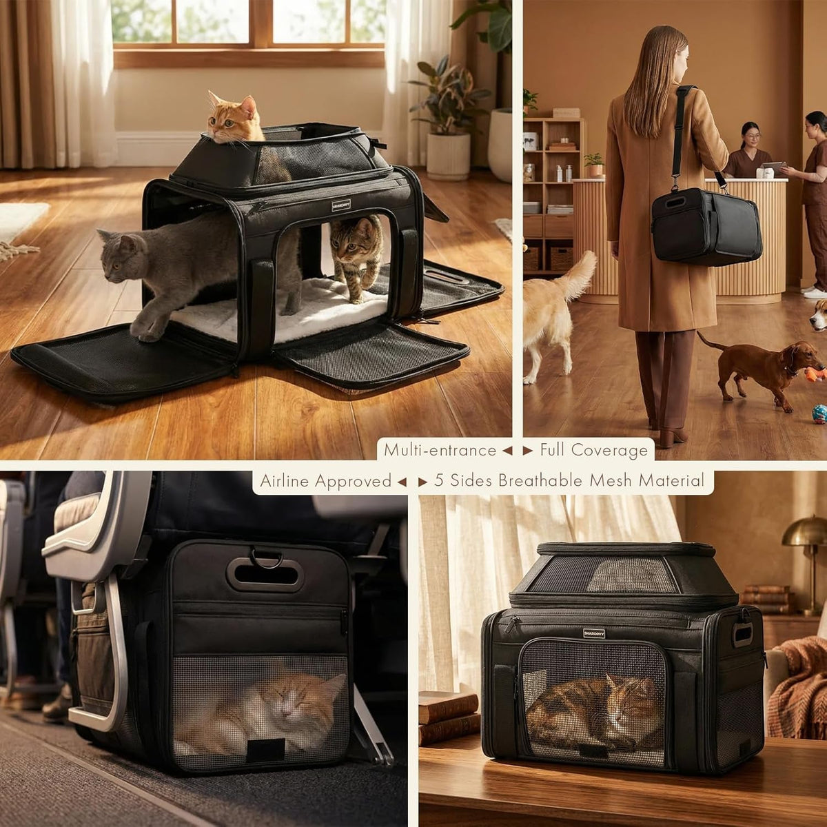 Expandable Airline-Approved Soft Pet Carrier