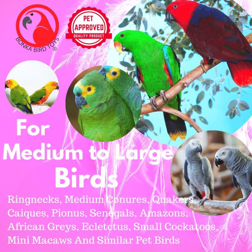 Wide Foraging Parrot Toy with Vine and Bamboo, 11 in