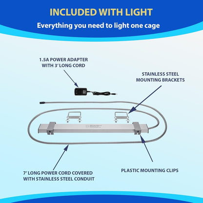 Bird Cage Light with Chew Guard