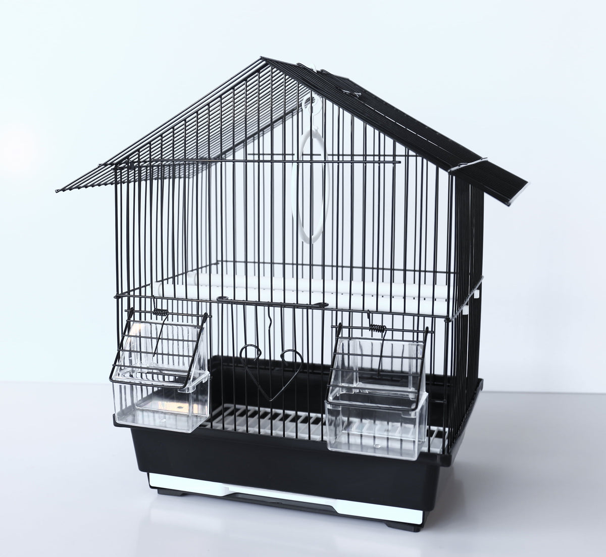 Black Wire Bird Cage Starter Kit with Light
