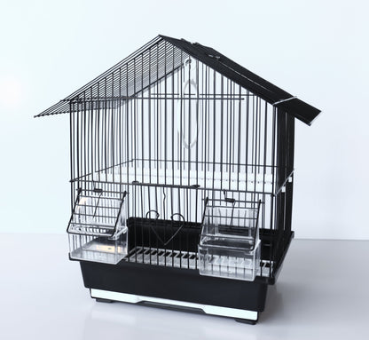 Black Wire Bird Cage Starter Kit with Light