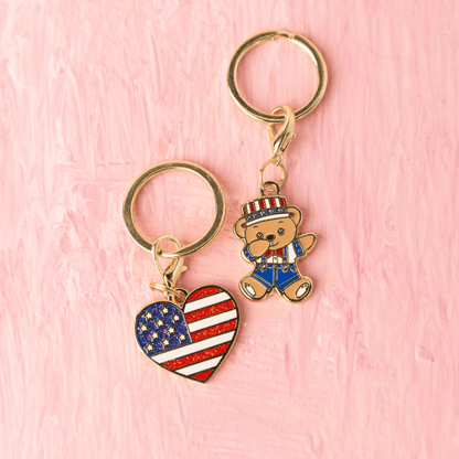 American Heart & Dabbing American Bear Dog Collar Charm Set — additional photo 3