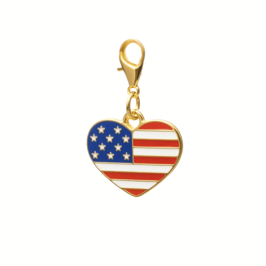 American Heart Dog Collar Charm — Clips On Anywhere