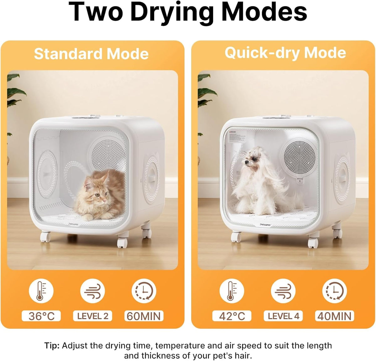 75 L Pet Dryer Box for Cats & Small Dogs, App Control