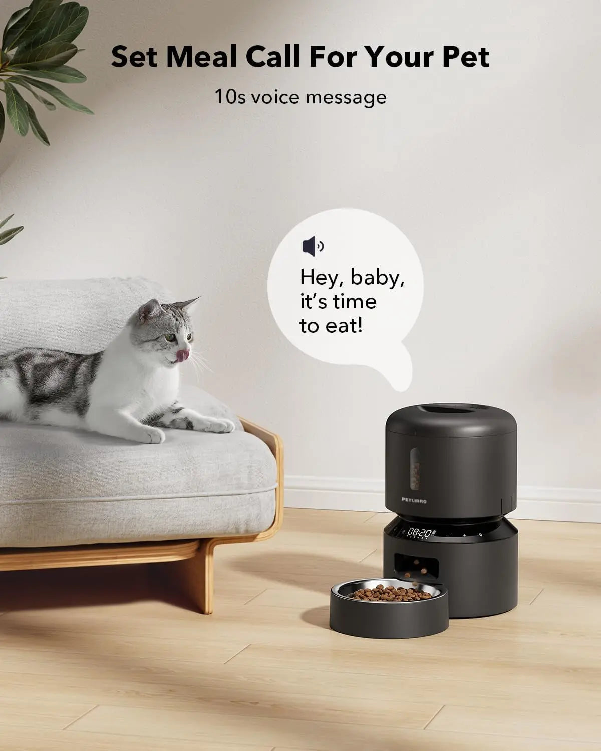 Automatic Pet Feeder with Camera, 3L or 5L, Timed Portions