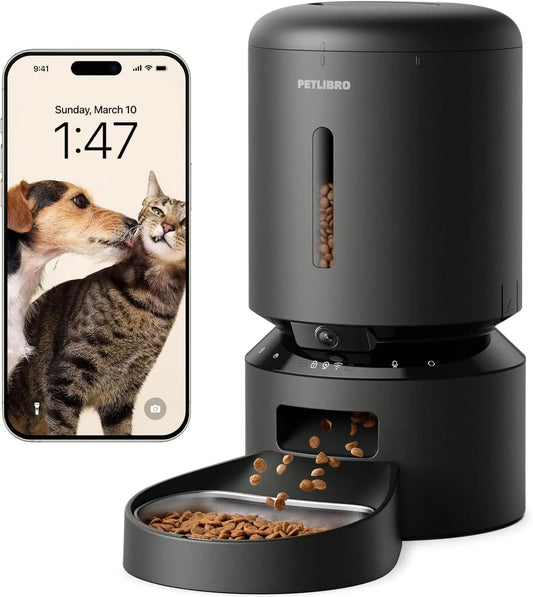Automatic Pet Feeder with Camera, 3L or 5L, Timed Portions