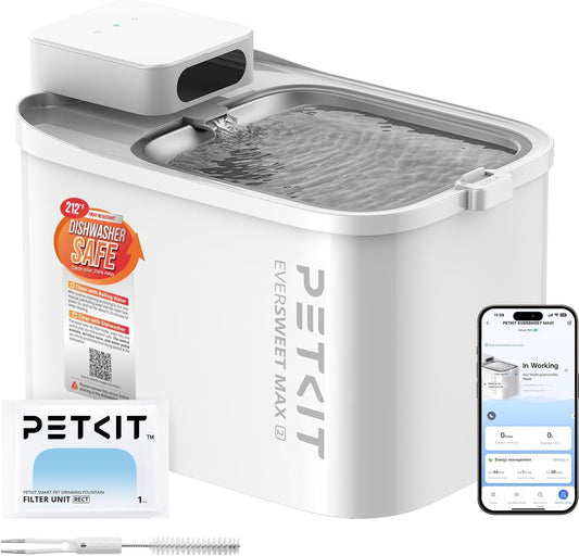 PETKIT Cordless Pet Water Fountain with App Control, 3 L