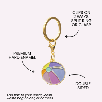 Beach Ball Dog Collar Charm — additional photo 5