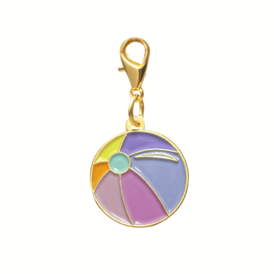 Beach Ball Dog Collar Charm — Clips On Anywhere