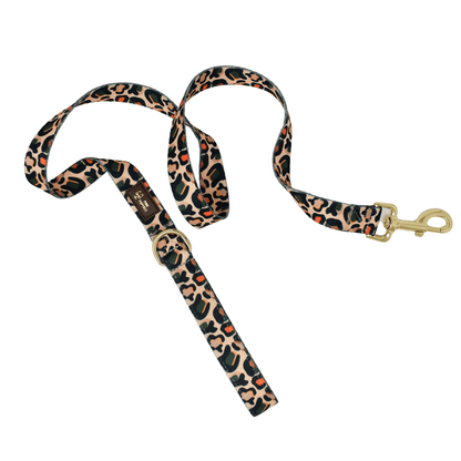 Beckett – Leopard Print Dog Leash 4ft & 6ft, Padded Handle