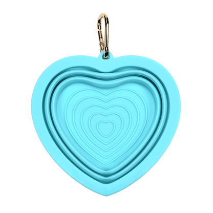 Aqua Heart Collapsible Dog Bowl — Travel Water Bowl