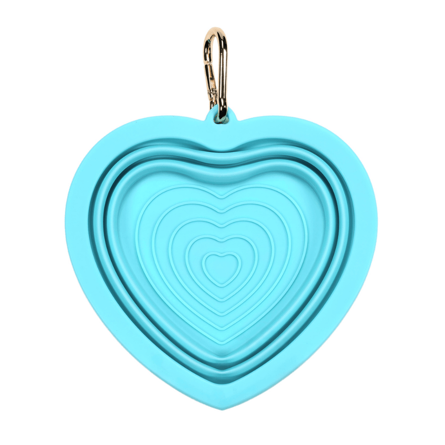 Aqua Heart Collapsible Dog Bowl — Travel Water Bowl
